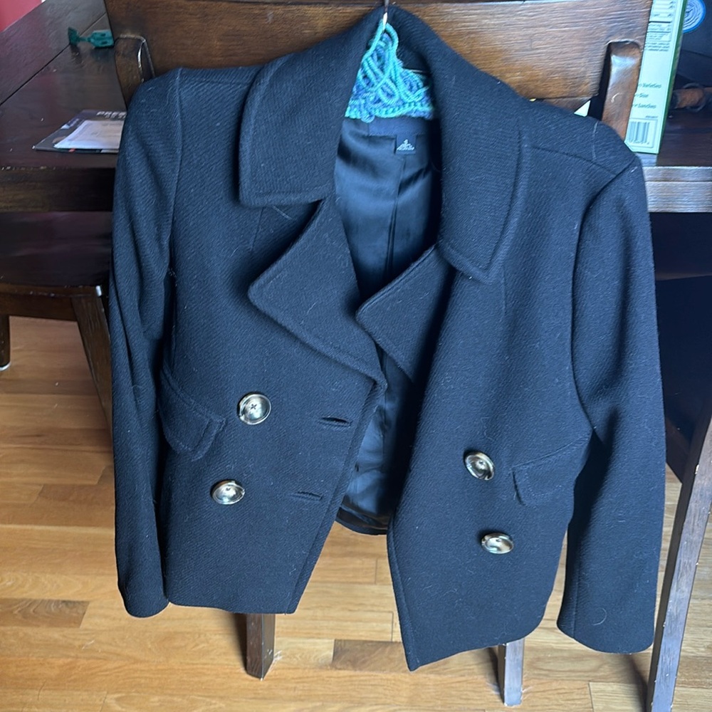 Black Banana Republic Short Pea Coat